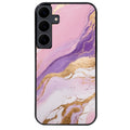 Coque noire taperso pour galaxy A06 A16 A26 A36 A56 avec motif marbre violet protection antichoc personnalisée