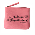 Porte monnaie personnalisé maitresse formidable en feutrine en feutrine