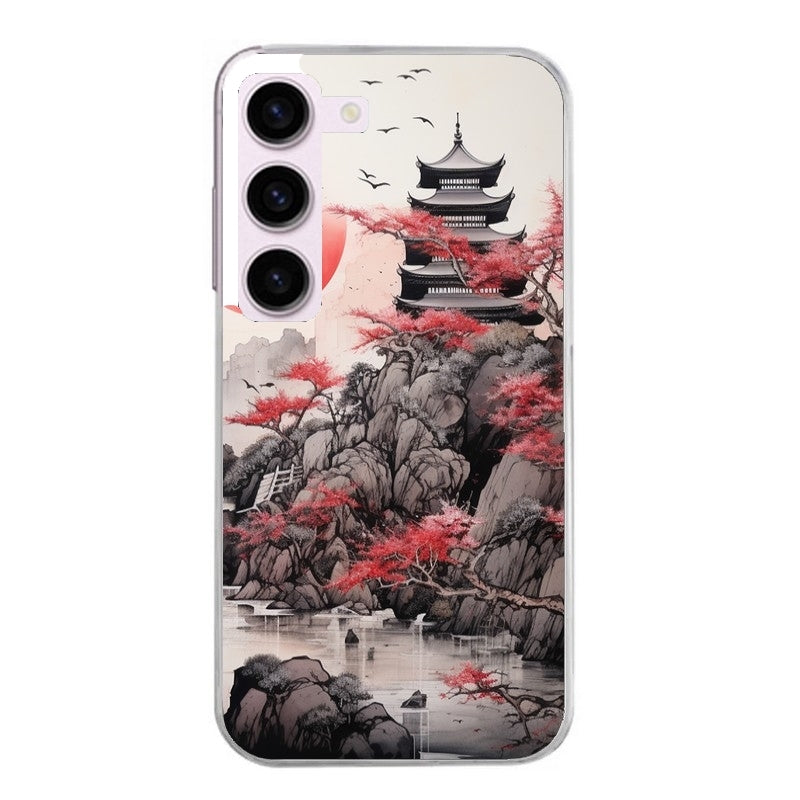 Coque taperso pour Galaxy A13 4G et 5G A23 A53 avec motif japan et temple protection antichoc personnalisée