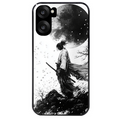 Coque noire taperso pour OnePlus Nord CE5 avec motif samourai et lune protection antichoc personnalisée