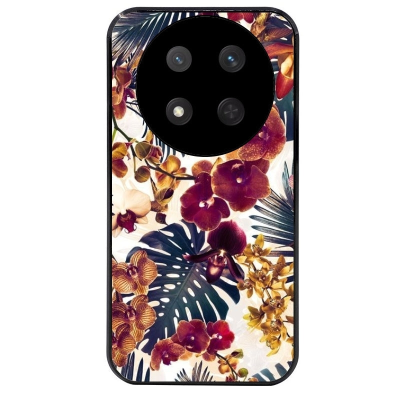 Coque noire taperso pour Magic 7 LITE et PRO avec motif jungle couleurs d'automne protection antichoc personnalisée