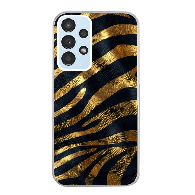 Coque taperso pour Galaxy A13 4G et 5G A23 A53 avec motif zebre gold protection antichoc personnalisée