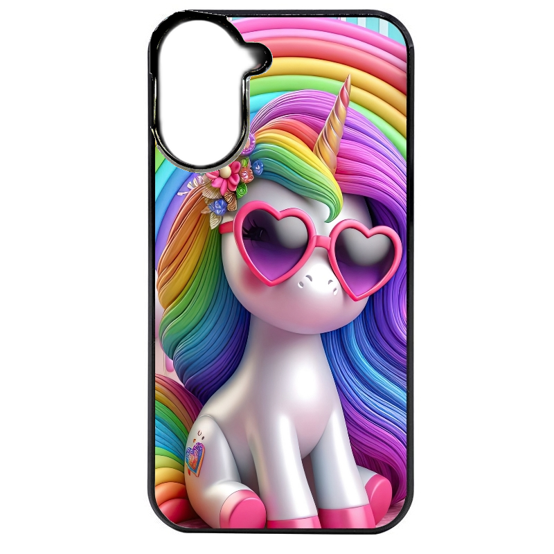 Coque noire taperso pour Redmi A5 4G avec motif licorne pop art protection antichoc personnalisée