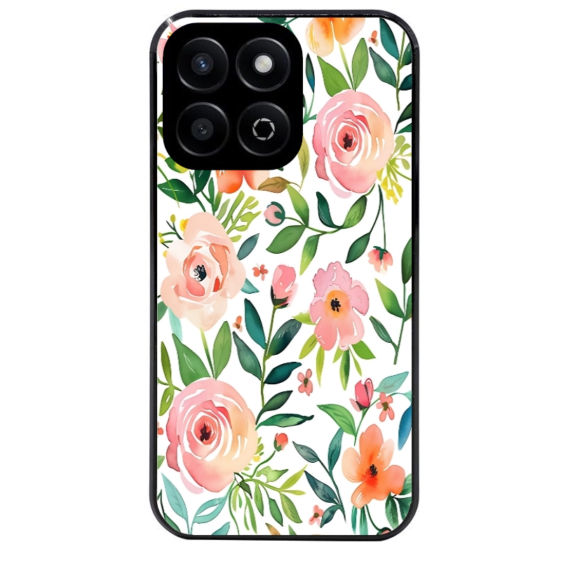 Coque noire taperso pour Honor 70 LITE 90 et LITE avec motif fleur des champs protection antichoc personnalisée