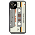 Coque noire taperso pour OPPO A5 PRO 4G et 5G avec motif cassette grise personnalisable protection antichoc personnalisée