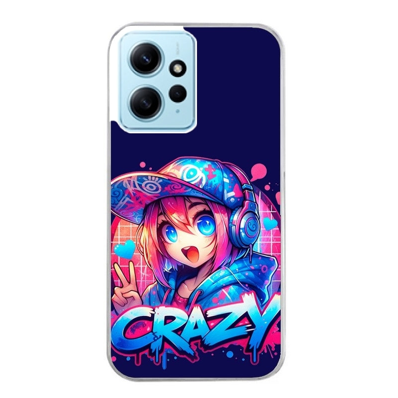 Coque taperso pour POCO X5 5G avec motif anime crazy protection antichoc personnalisée