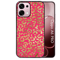 Coque noire taperso pour OPPO A6 PRO 4G et 5G avec motif leopard fuschia protection antichoc personnalisée