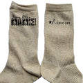 Chaussettes personnalisée paillettes doré motif bonne fëte mamie
