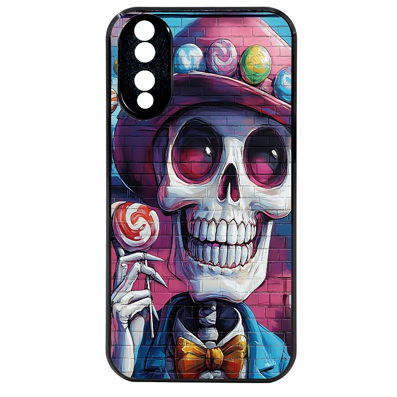 Coque noire taperso pour Honor 70 LITE 90 et LITE avec motif tete de mort tag protection antichoc personnalisée