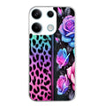 Coque taperso pour POCO M6 PRO 4G avec motif leopard et fleur protection antichoc personnalisée