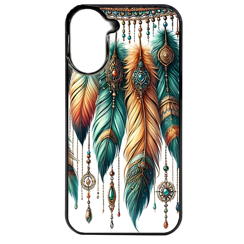 Coque noire taperso pour Redmi A5 4G avec motif plumes et bijoux protection antichoc personnalisée