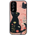 Coque noire taperso pour OnePlus Nord 5 avec motif chat papillon 2 protection antichoc personnalisée