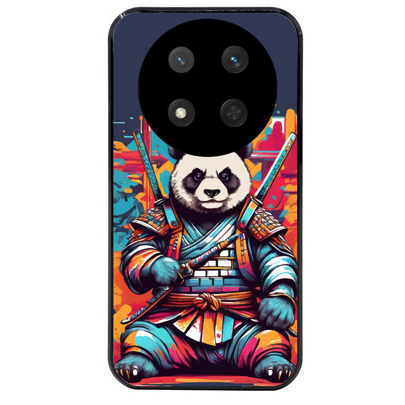 Coque noire taperso pour Magic 7 LITE et PRO avec motif panda katana personnalisee protection antichoc personnalisée