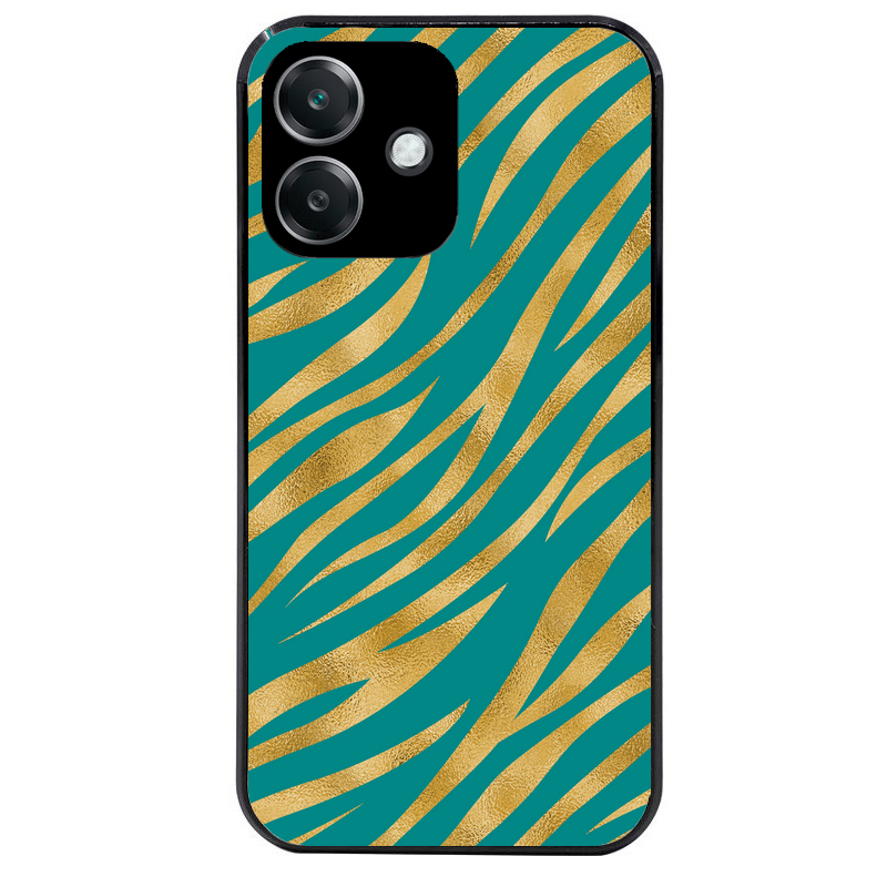 Coque noire taperso pour OPPO A40 avec motif zebre vert protection antichoc personnalisée