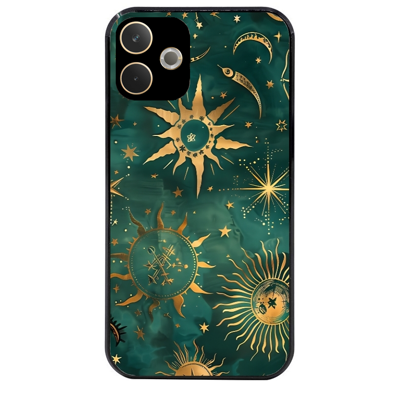 Coque noire taperso pour OPPO A5 PRO 4G et 5G avec motif lune et astro protection antichoc personnalisée