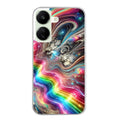 Coque taperso pour POCO C65 4G avec motif marbre arc en ciel protection antichoc personnalisée