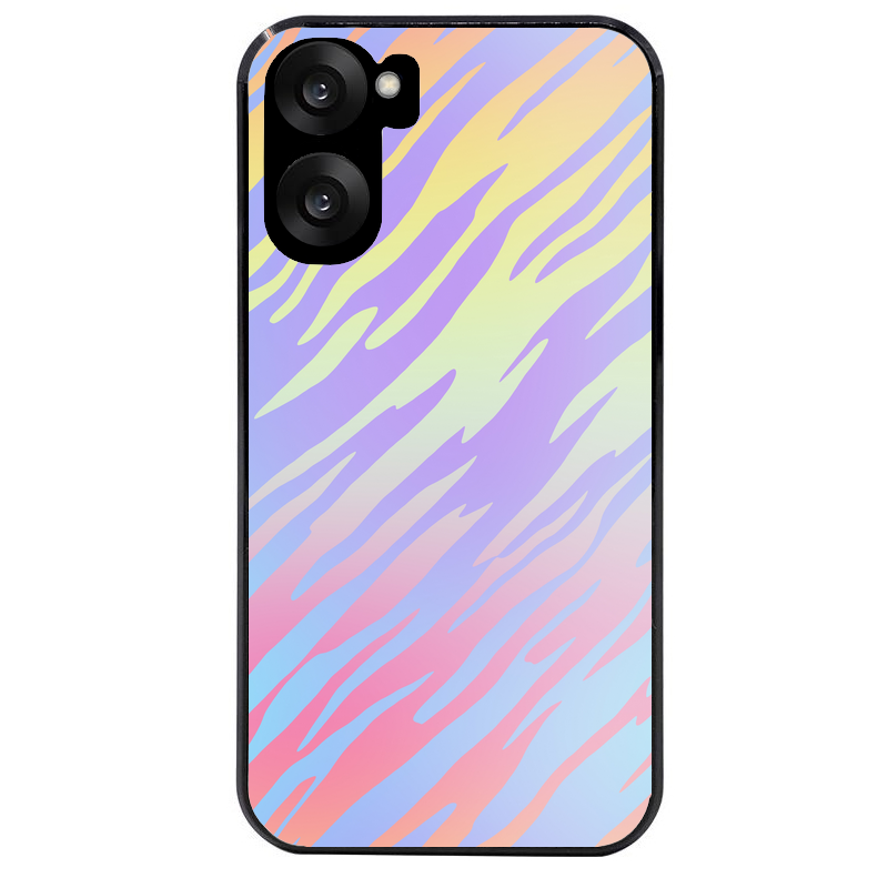Coque noire taperso pour OnePlus Nord CE5 avec motif zebre pastel protection antichoc personnalisée