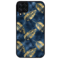 Coque noire taperso pour galaxy A22 A32 A52 A52S 4G 5G  avec motif palmier bleu protection antichoc personnalisée