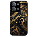Coque noire taperso pour POCO C85 avec motif marbre noir protection antichoc personnalisée