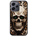 Coque noire taperso pour Redmi 12 4G et 5G avec motif tete de mort leopard protection antichoc personnalisée
