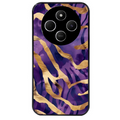 Coque noire taperso pour POCO C75 avec motif zebre violet protection antichoc personnalisée