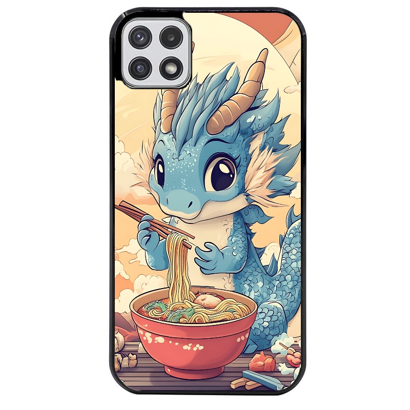 Coque noire taperso pour galaxy A22 A32 A52 A52S 4G 5G  avec motif dragon ramen 2 protection antichoc personnalisée