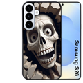 Coque noire taperso pour galaxy S26 et PLUS ULTRA FE avec motif tete de mort smile protection antichoc personnalisée