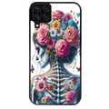 Coque noire taperso pour galaxy A22 A32 A52 A52S 4G 5G  avec motif tete de mort calavera papillon protection antichoc personnalisée
