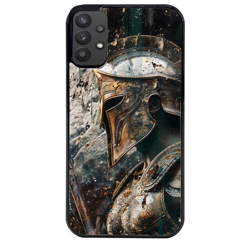 Coque noire taperso pour galaxy A22 A32 A52 A52S 4G 5G  avec motif spartan guerrier protection antichoc personnalisée