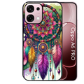 Coque noire taperso pour OPPO A6 PRO 4G et 5G avec motif dreamcatcher et mandala protection antichoc personnalisée