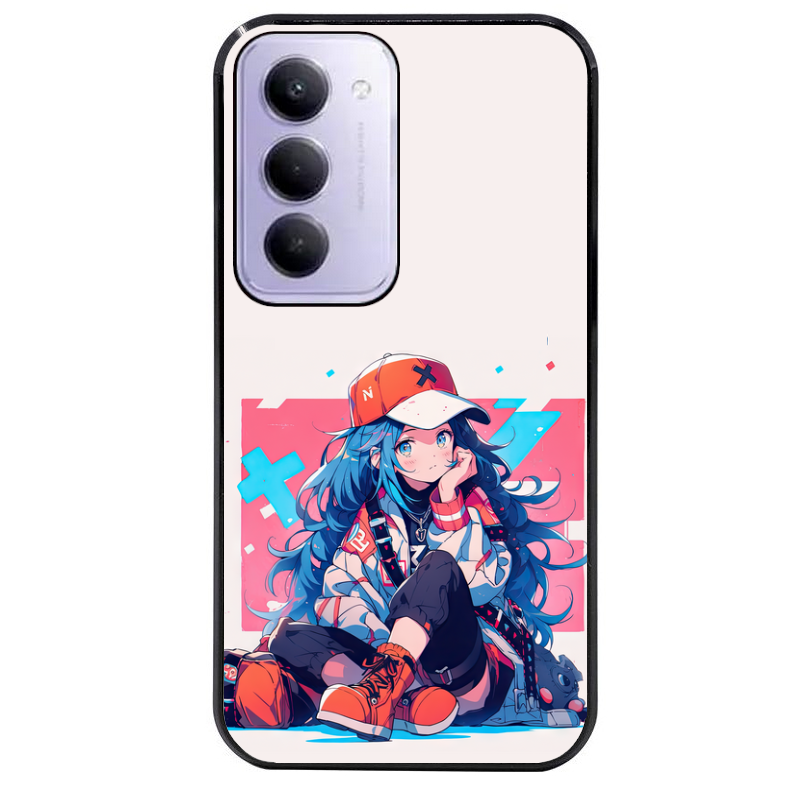 Coque noire taperso pour Redmi 15 4G et 5G avec motif anime casquette personnalise protection antichoc personnalisée