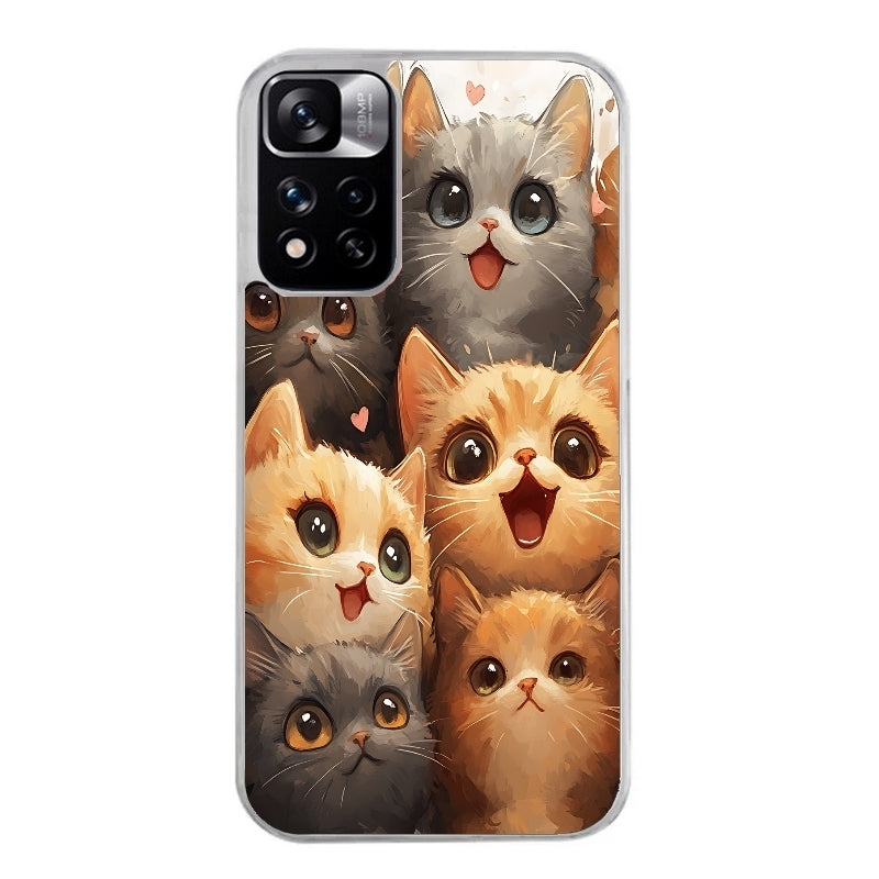 Coque taperso pour Redmi Note 12 4G 5G PRO 4G avec motif chat smile protection antichoc personnalisée