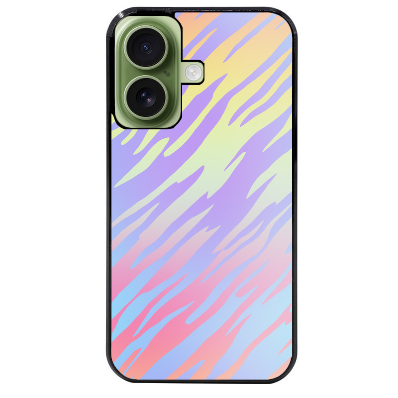 Coque noire taperso pour Iphone 17 17E AIR MAX PRO avec motif zebre pastel protection antichoc personnalisée