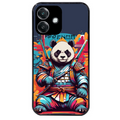 Coque noire taperso pour OPPO A40 avec motif panda katana personnalisee protection antichoc personnalisée