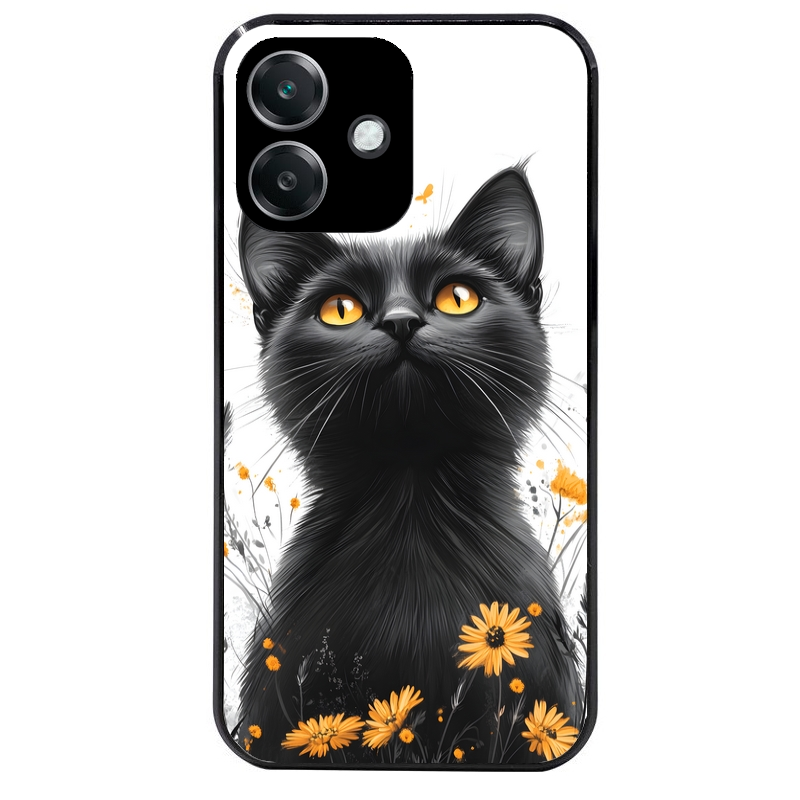Coque noire taperso pour OPPO A40 avec motif chat eyes protection antichoc personnalisée