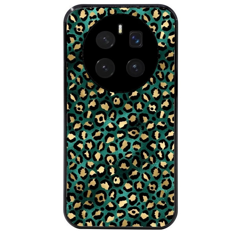 Coque noire taperso pour Magic 7 LITE et PRO avec motif leopard vert protection antichoc personnalisée