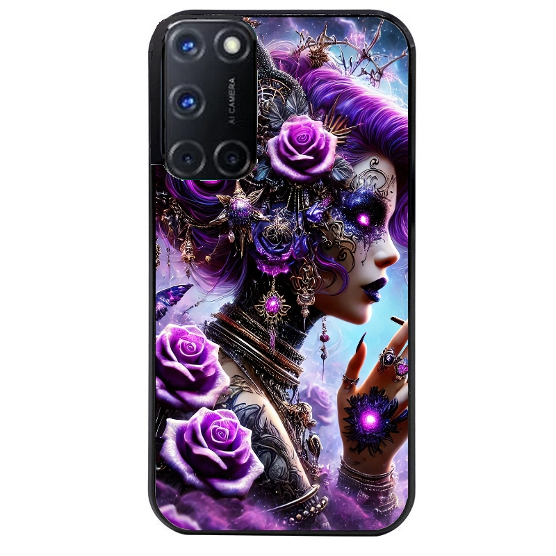 Coque noire taperso pour OPPO Reno 8 LITE avec motif fee style steampunk protection antichoc personnalisée