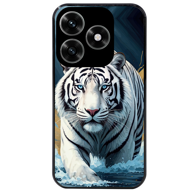 Coque noire taperso pour Honor X6B X5C X5C PLUS avec motif tigre polaire protection antichoc personnalisée
