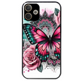 Coque noire taperso pour OPPO A5 PRO 4G et 5G avec motif papillon rose protection antichoc personnalisée