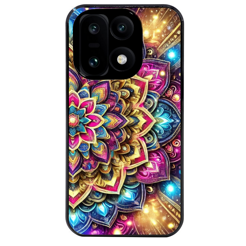 Coque noire taperso pour OnePlus 15 avec motif mandala 2 protection antichoc personnalisée