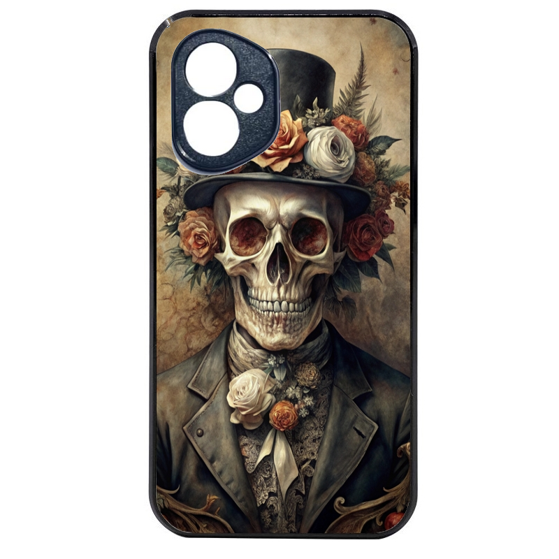 Coque noire taperso pour Honor 400 et Lite Pro Smart avec motif tete de mort chapeau protection antichoc personnalisée