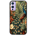 Coque noire taperso pour OnePlus 9 et 9 PRO avec motif paon tropical protection antichoc personnalisée