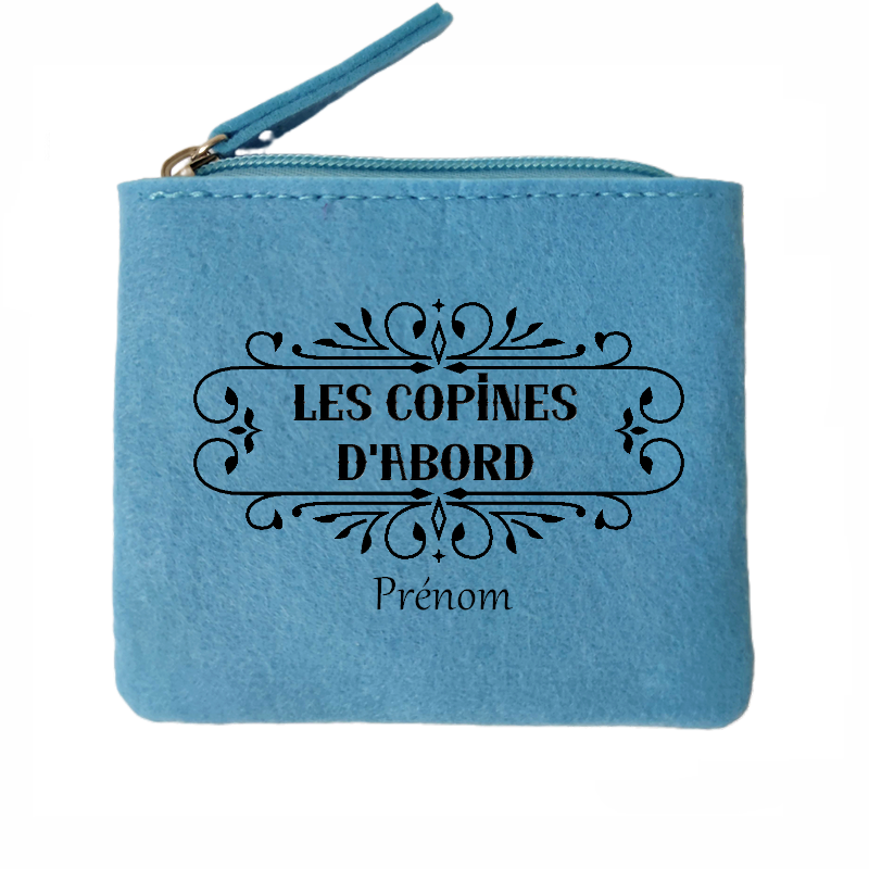Porte monnaie copine d'abord en feutrine en feutrine
