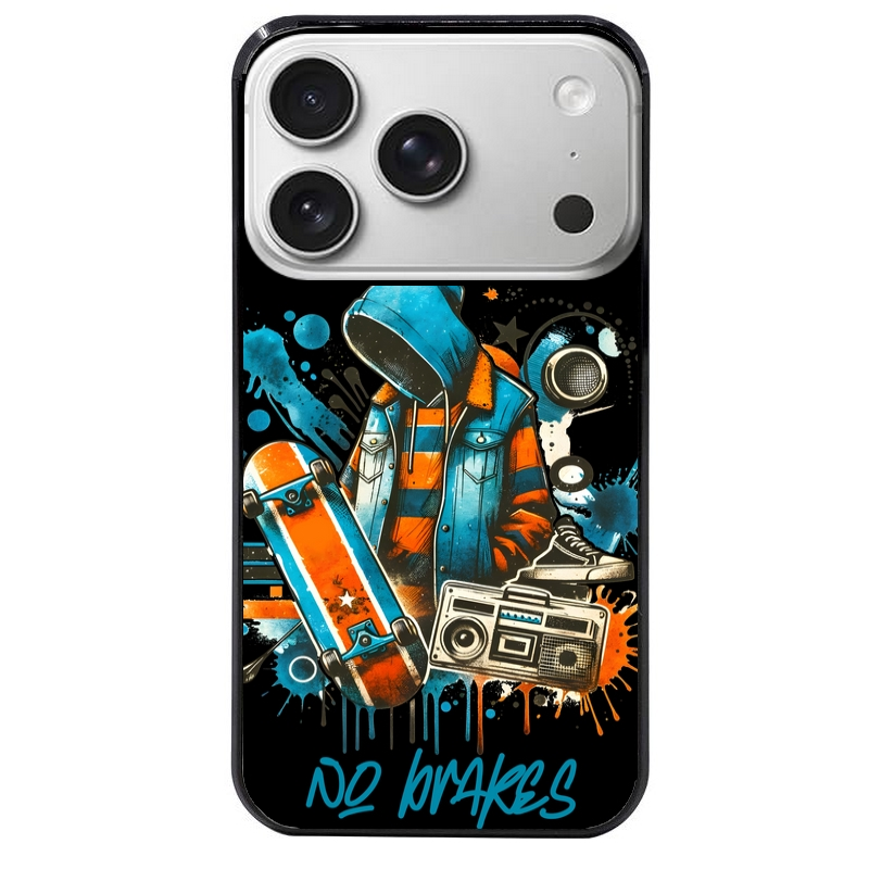 Coque noire taperso pour Iphone 17 17E AIR MAX PRO avec motif skate board protection antichoc personnalisée