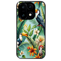 Coque noire taperso pour OnePlus 15 avec motif perroquet tropical protection antichoc personnalisée