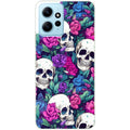 Coque taperso pour Redmi Note 12 4G 5G PRO 4G avec motif tete de mort violet protection antichoc personnalisée