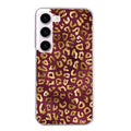 Coque taperso pour galaxy S23 et PLUS ULTRA FE avec motif leopard grenat protection antichoc personnalisée