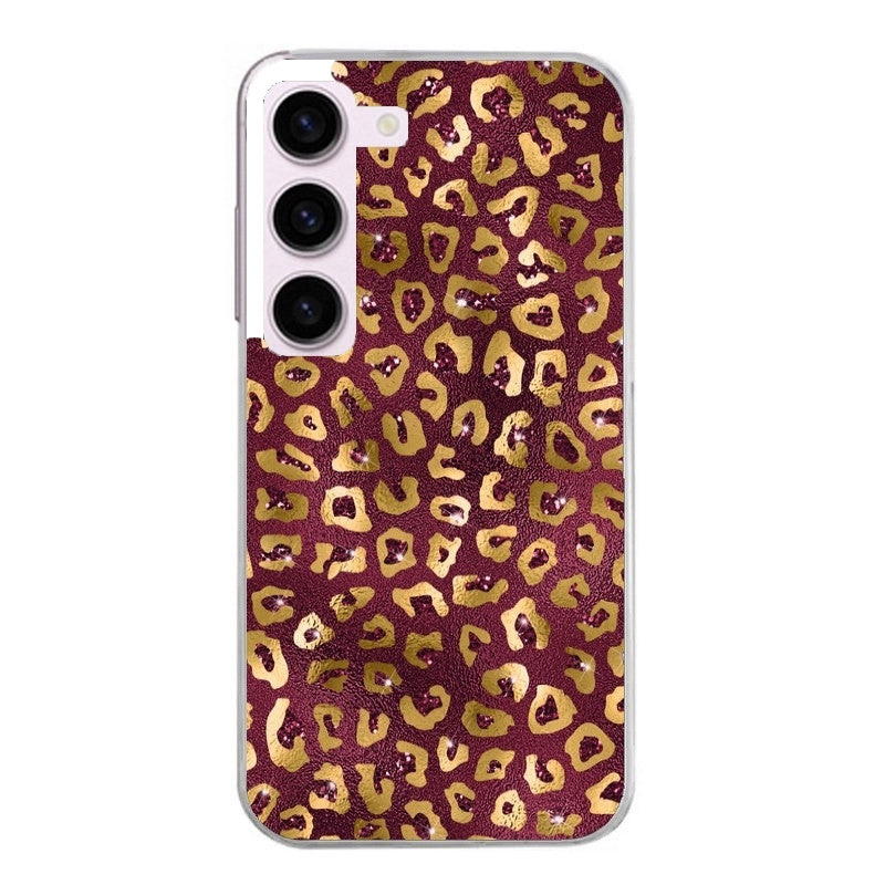 Coque taperso pour Galaxy A13 4G et 5G A23 A53 avec motif leopard grenat protection antichoc personnalisée