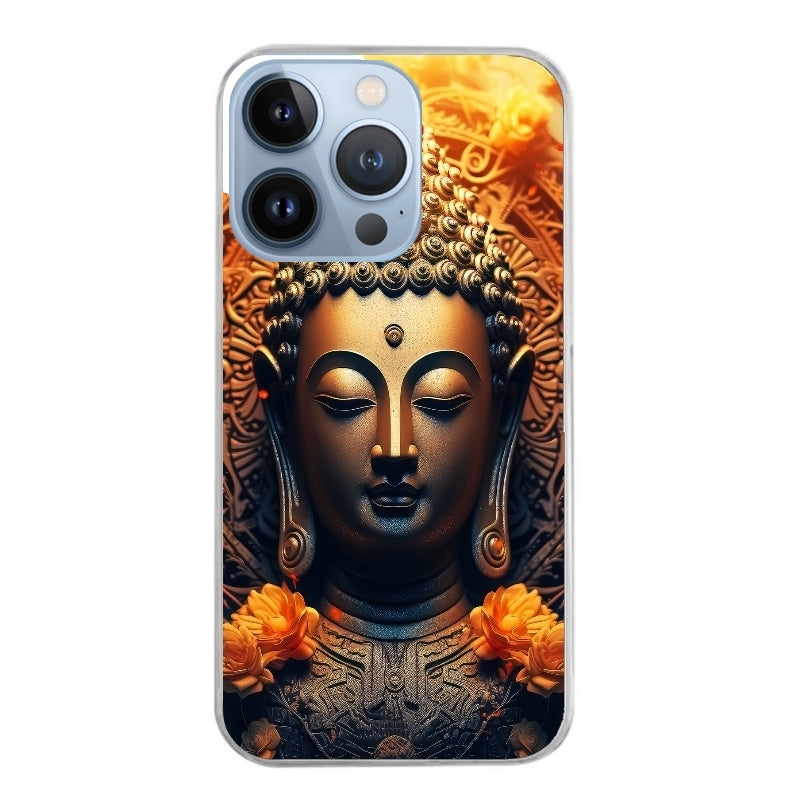 Coque taperso pour Iphone 11 et PRO PRO MAX avec motif bouddha et fleur protection antichoc personnalisée