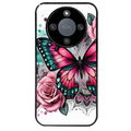 Coque noire taperso pour Magic 5 6 LITE et PRO avec motif papillon rose protection antichoc personnalisée